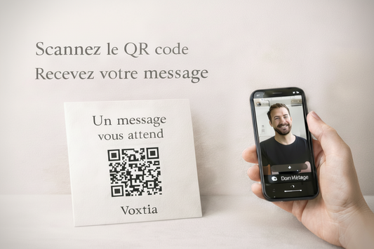 Cadeau émotionnel Message vocal ou vidéo-QR code