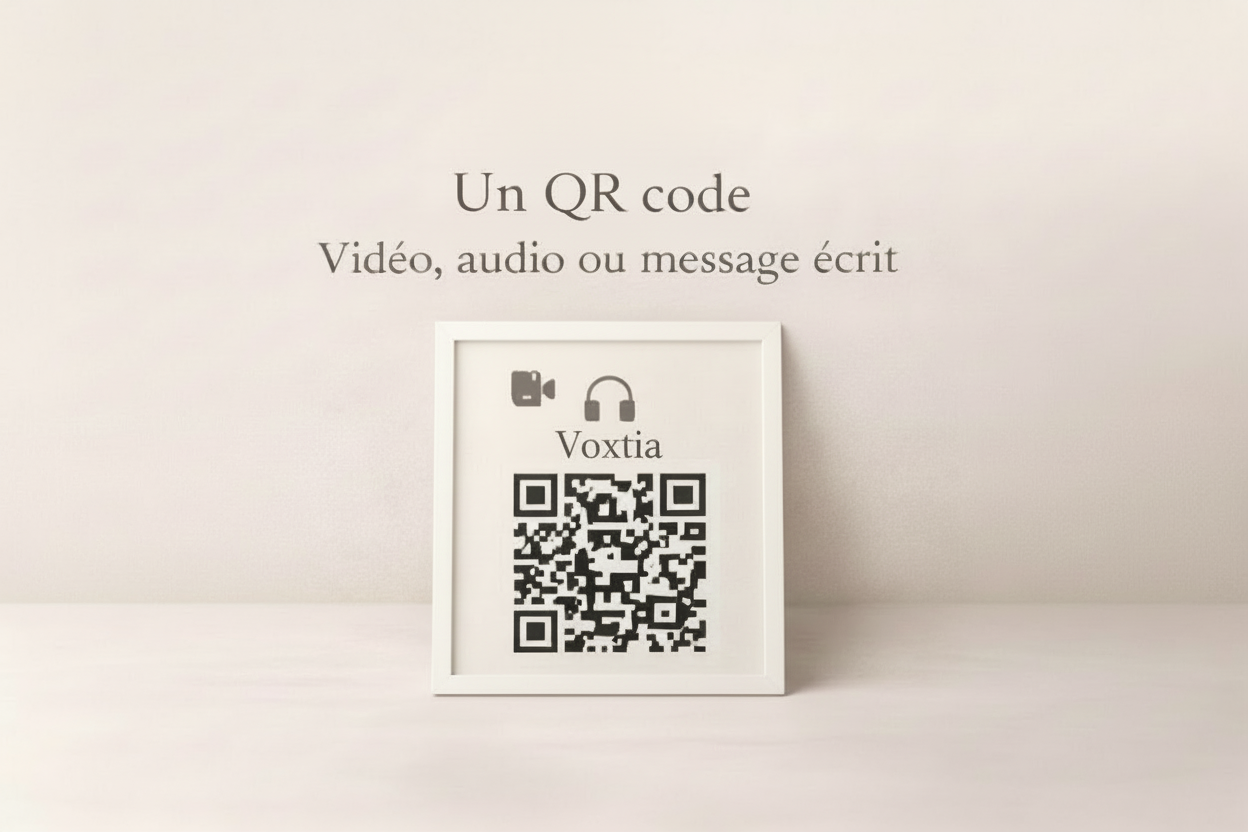 Cadeau émotionnel Message vocal ou vidéo-QR code