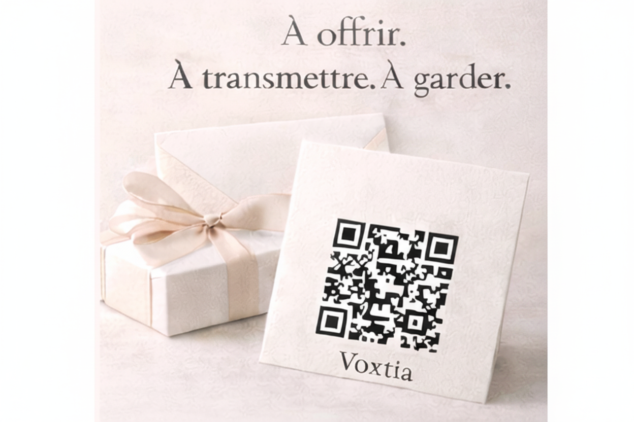 Cadeau émotionnel Message vocal ou vidéo-QR code