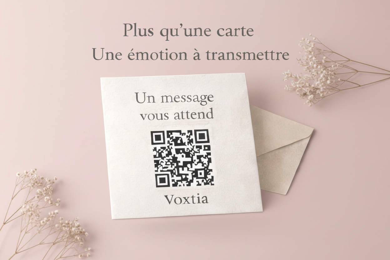 Cadeau émotionnel Message vocal ou vidéo-QR code